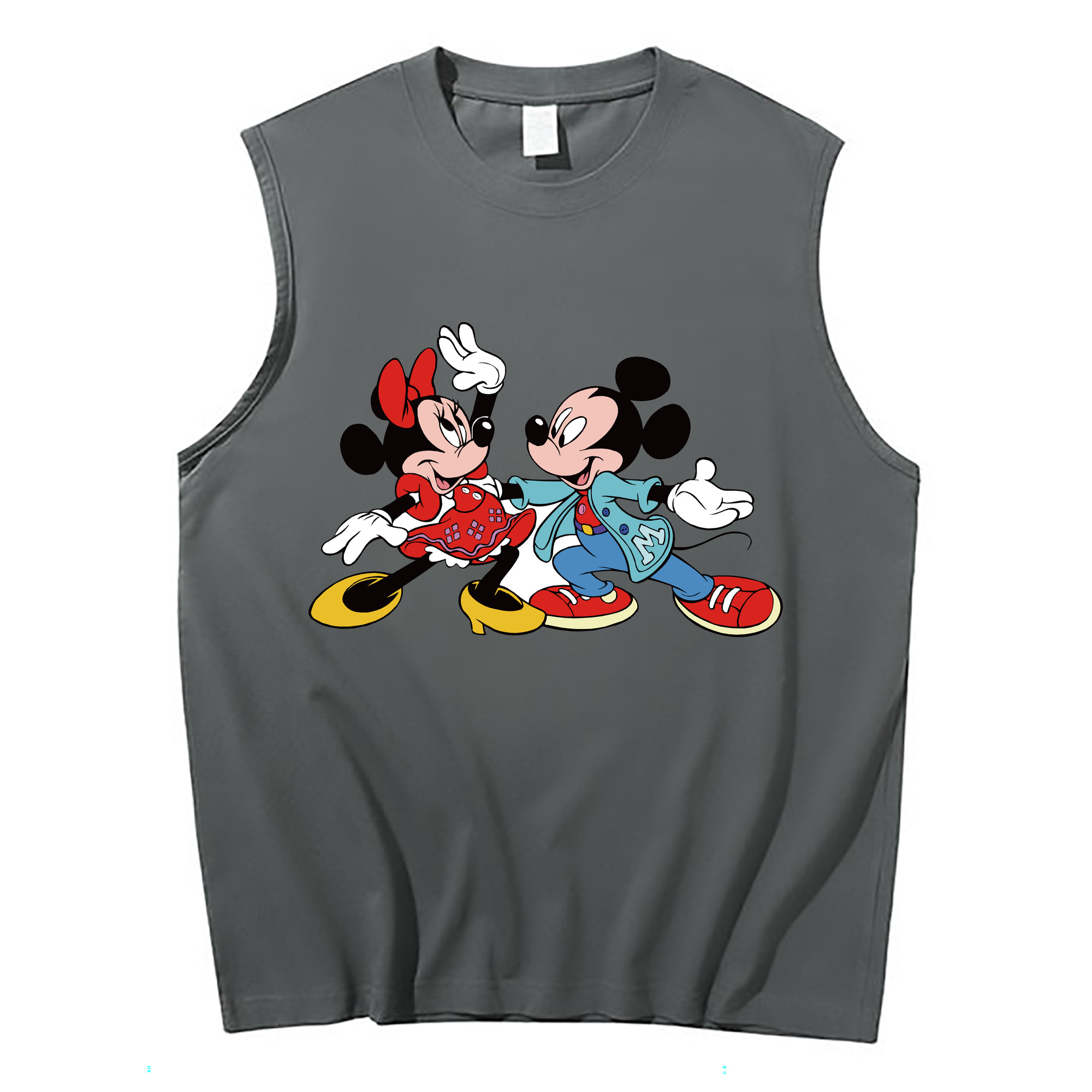 ミッキーマウス Mickey Mouse コットン100％タンクトップ（フロントプリント）